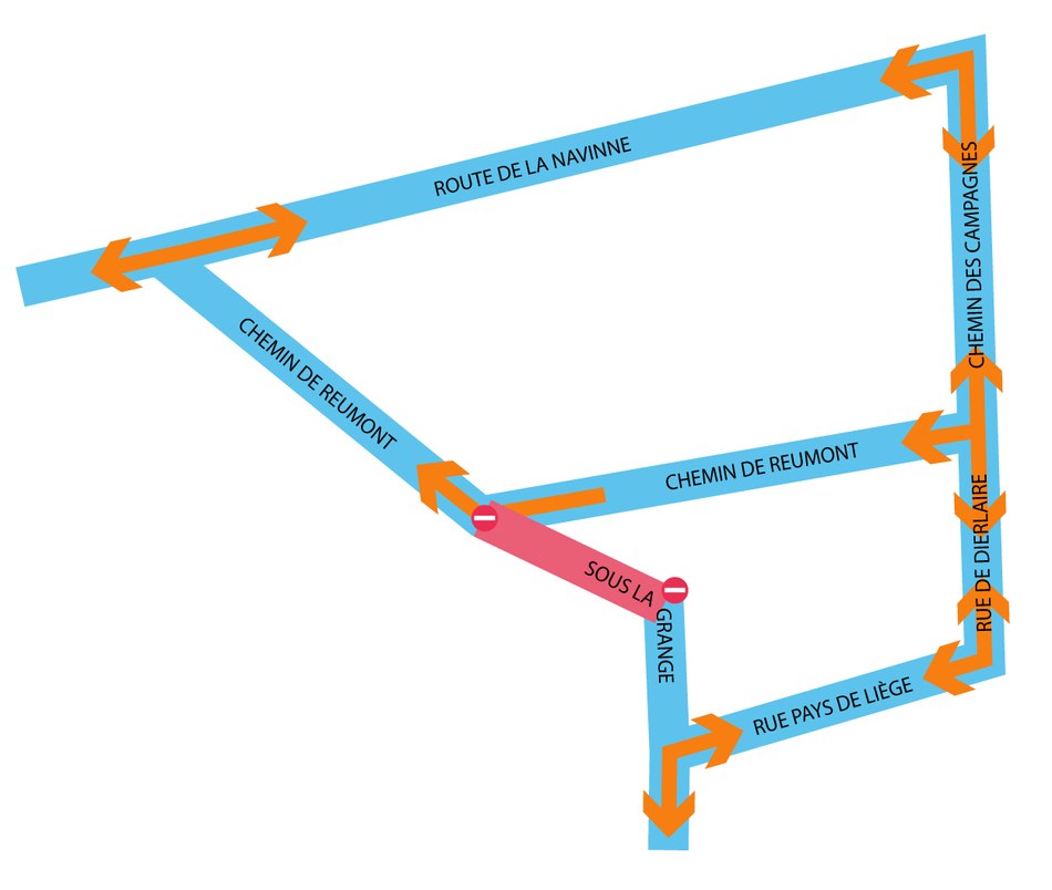 carte déviation sous-la-grange