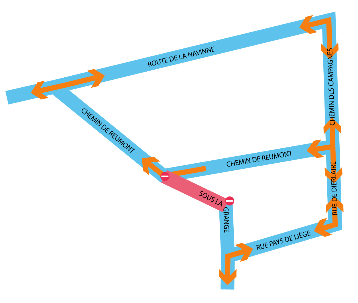 carte déviation sous-la-grange