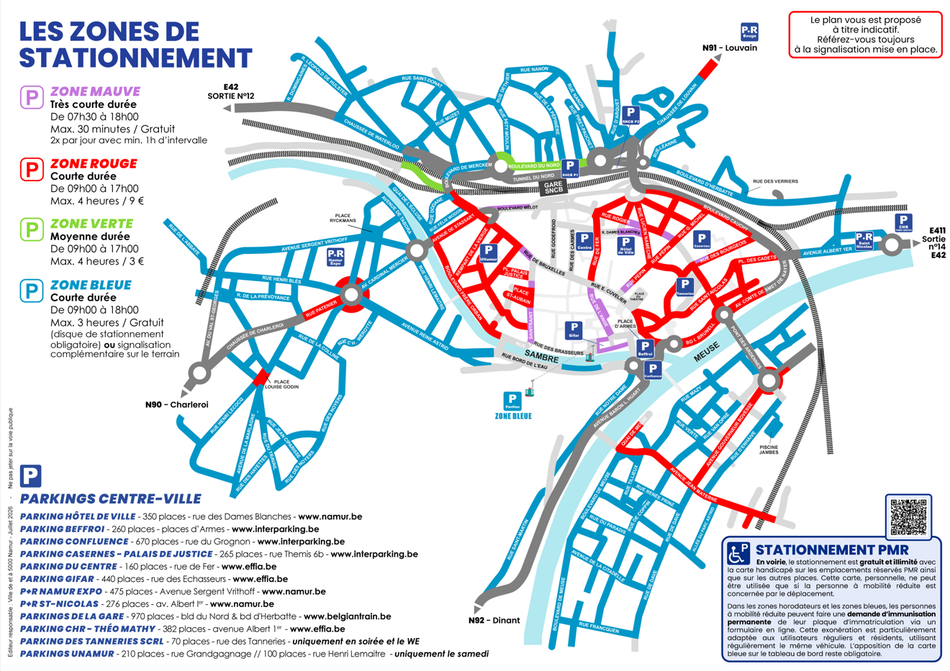 Zones de stationnement - Juillet 2026