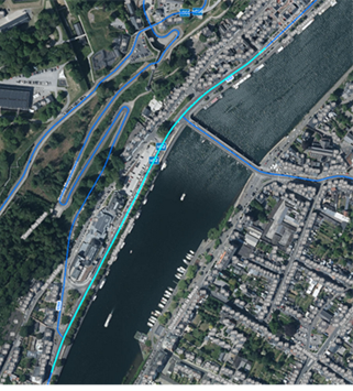 Travaux devant le Casino de Namur