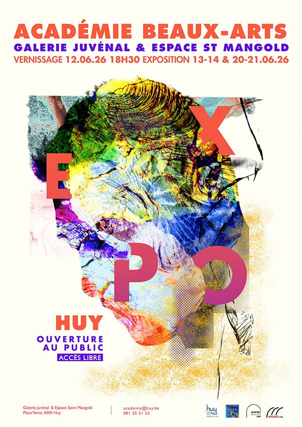 Affiche expo des élèves de l'académie des Beaux-Arts de Huy 2026