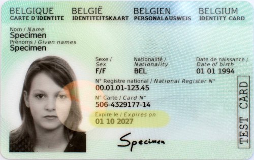 Carte eid - Specimen