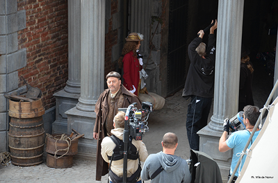  Musée des Arts décoratifs - Photo du tournage des "Visiteurs" avec Jean Reno 