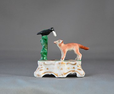  Céramique d'Andenne - Donation Weber-Amy n°37  – Le corbeau et le renard