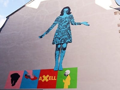 Une fresque en hommage à Evelyne Axell