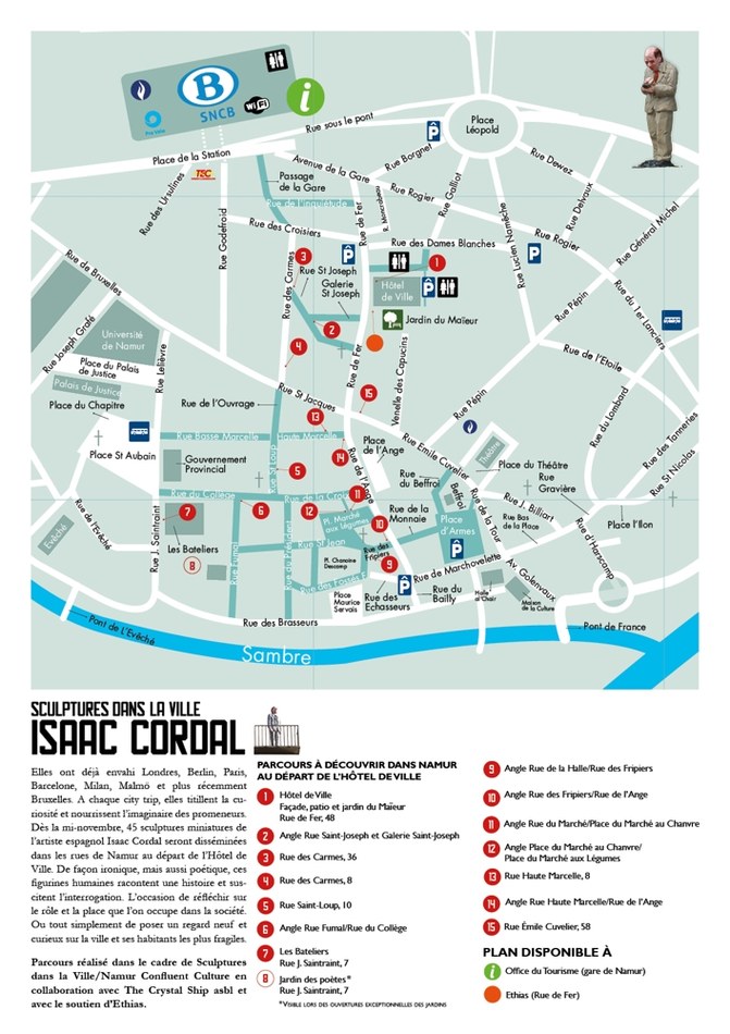 Parcours Isaac Cordal (carte)
