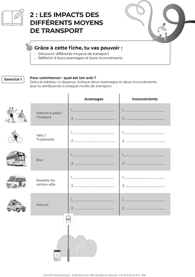 Cahier piétonnier fiche 2